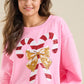 Sequin Candy Cane Sweatshirt