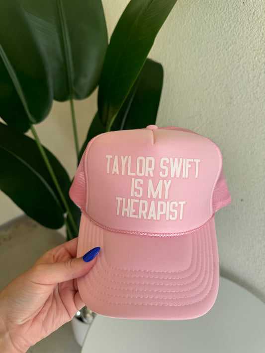 Pink Taylor Swift is My Therapist Trucker Hat