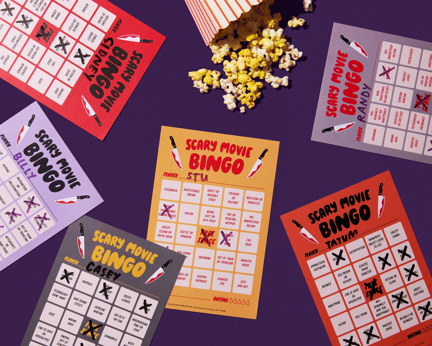 Movie Night Bingo - Scary Movie