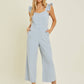 Ruffle Denim Jumpsuit