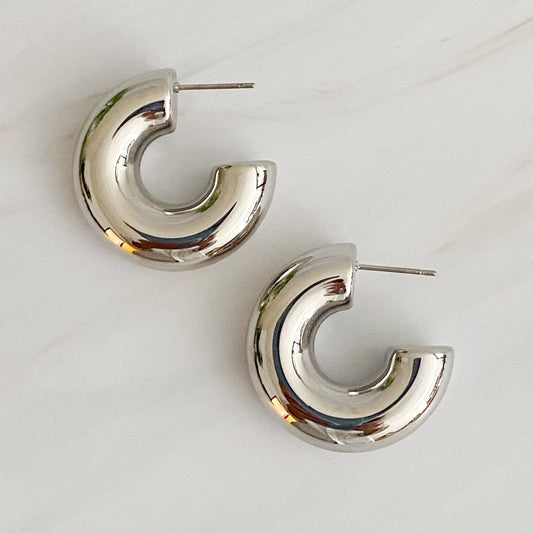 Silver Hoop Earrings