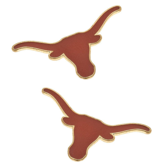 Texas Longhorns Stud Earrings Orange