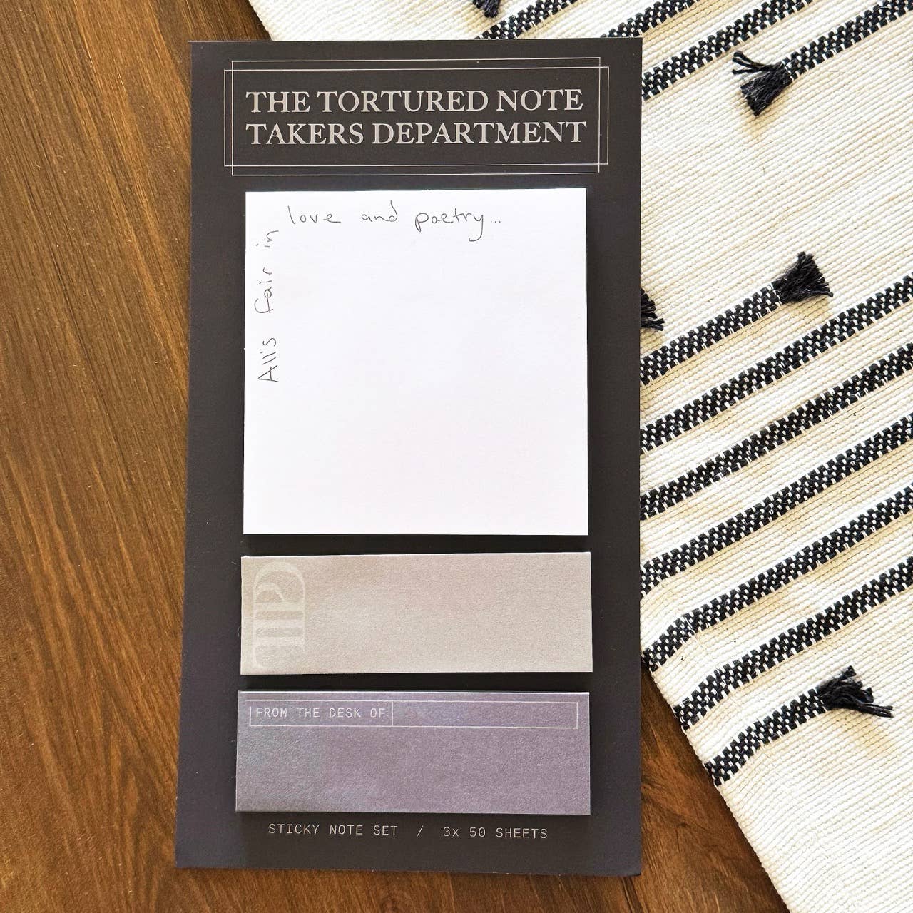 The Tortured Note Takers Department Sticky Note Set