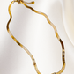 KIARA Herringbone Gemstone Necklace: Clear