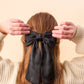 Satin Hair Bow- Black