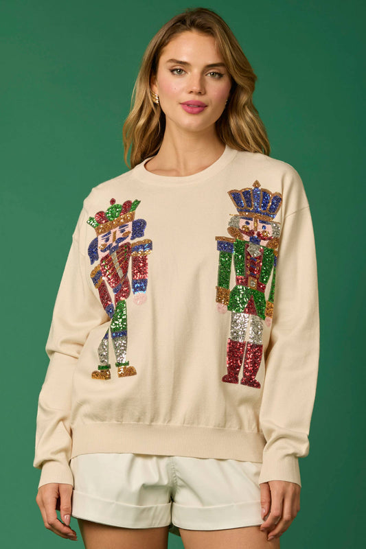 Sequin Nutcracker Sweater