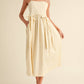 Cream Bow Midi Dress