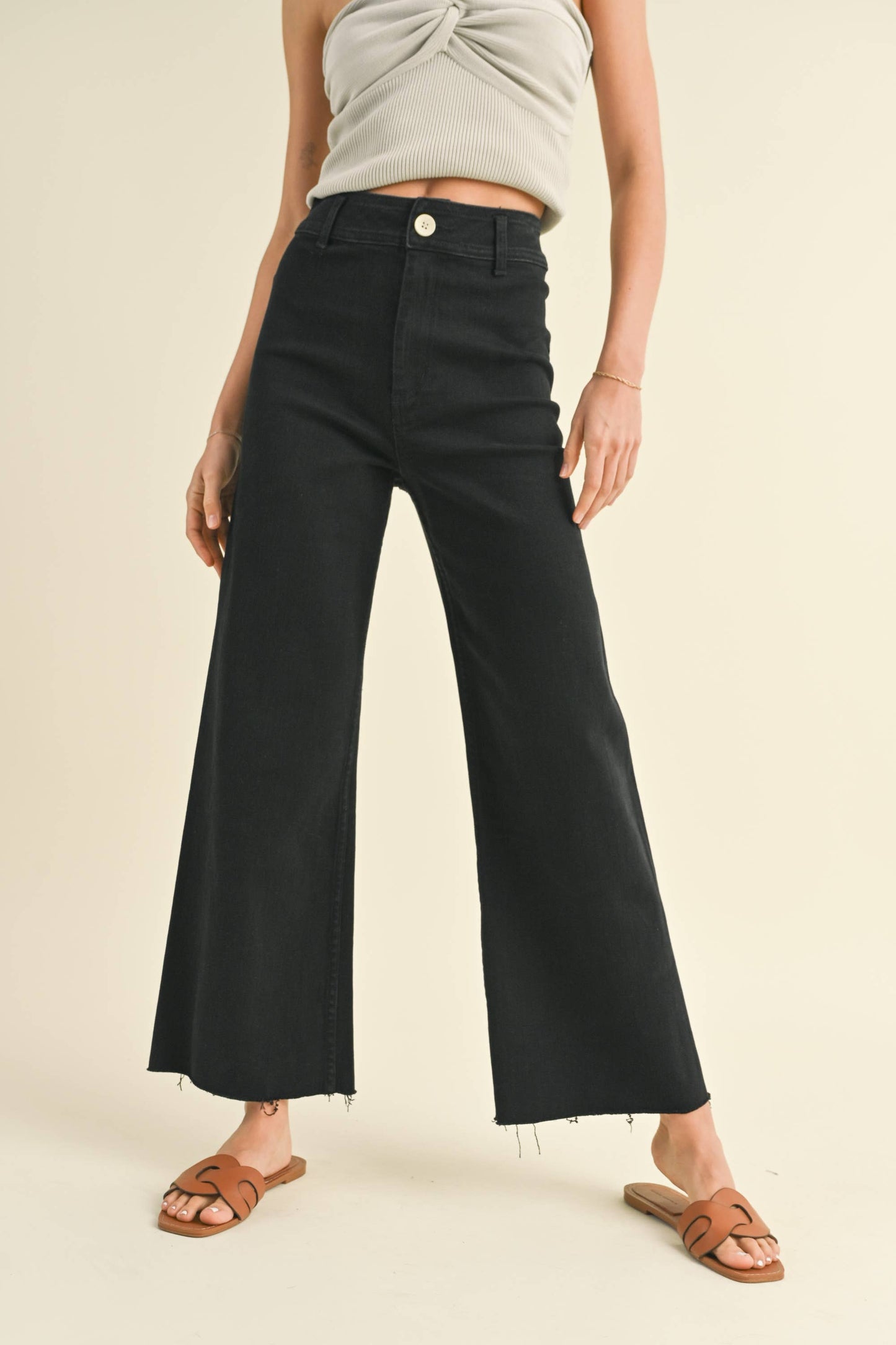 Straight Wide Leg Pants