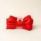 Satin Bow Claw Clip- Red