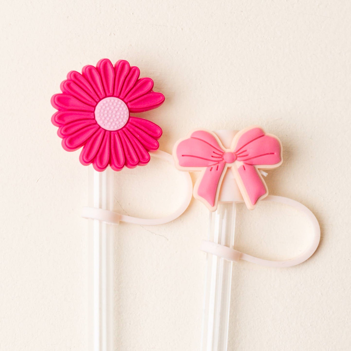 Straw Topper Set - Pink