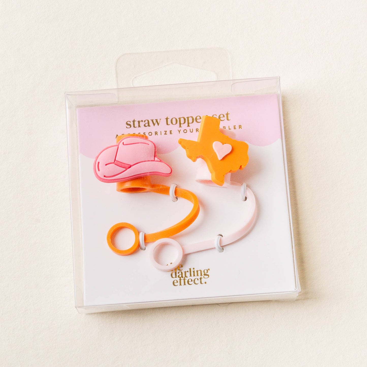 Straw Topper Set-Howdy Texas