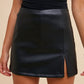 Black Leather Skort