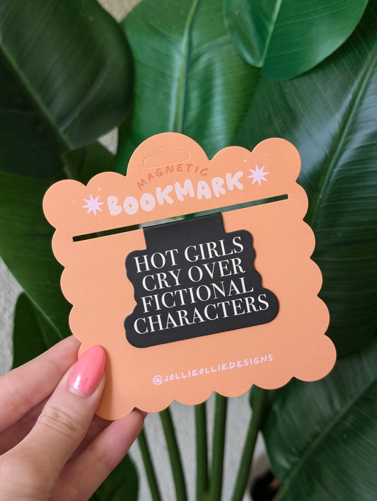 Hot Girls Cry Over Fictional Characters Magnetic Bookmark