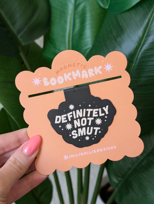 Definitely Not Smut Magnetic Bookmark - Black