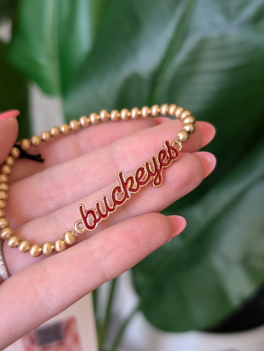 Ohio State Buckeyes Script Bracelet