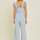 Ruffle Denim Jumpsuit