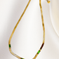 KIARA Herringbone Gemstone Necklace: Clear