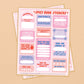 Spicy Book Plate Sticker Sheets