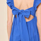 Blue Ruffle Midi Dress