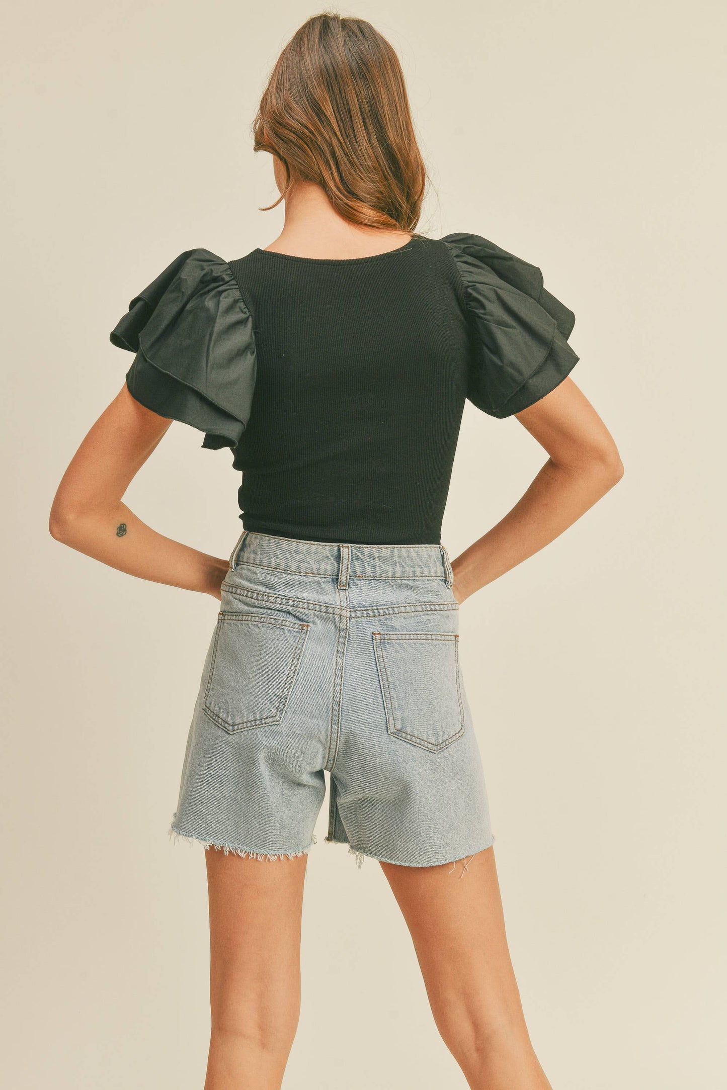 Ruffle Sleeve Top