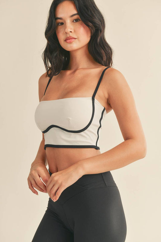 Cream Sculpting Bra Tank Cream