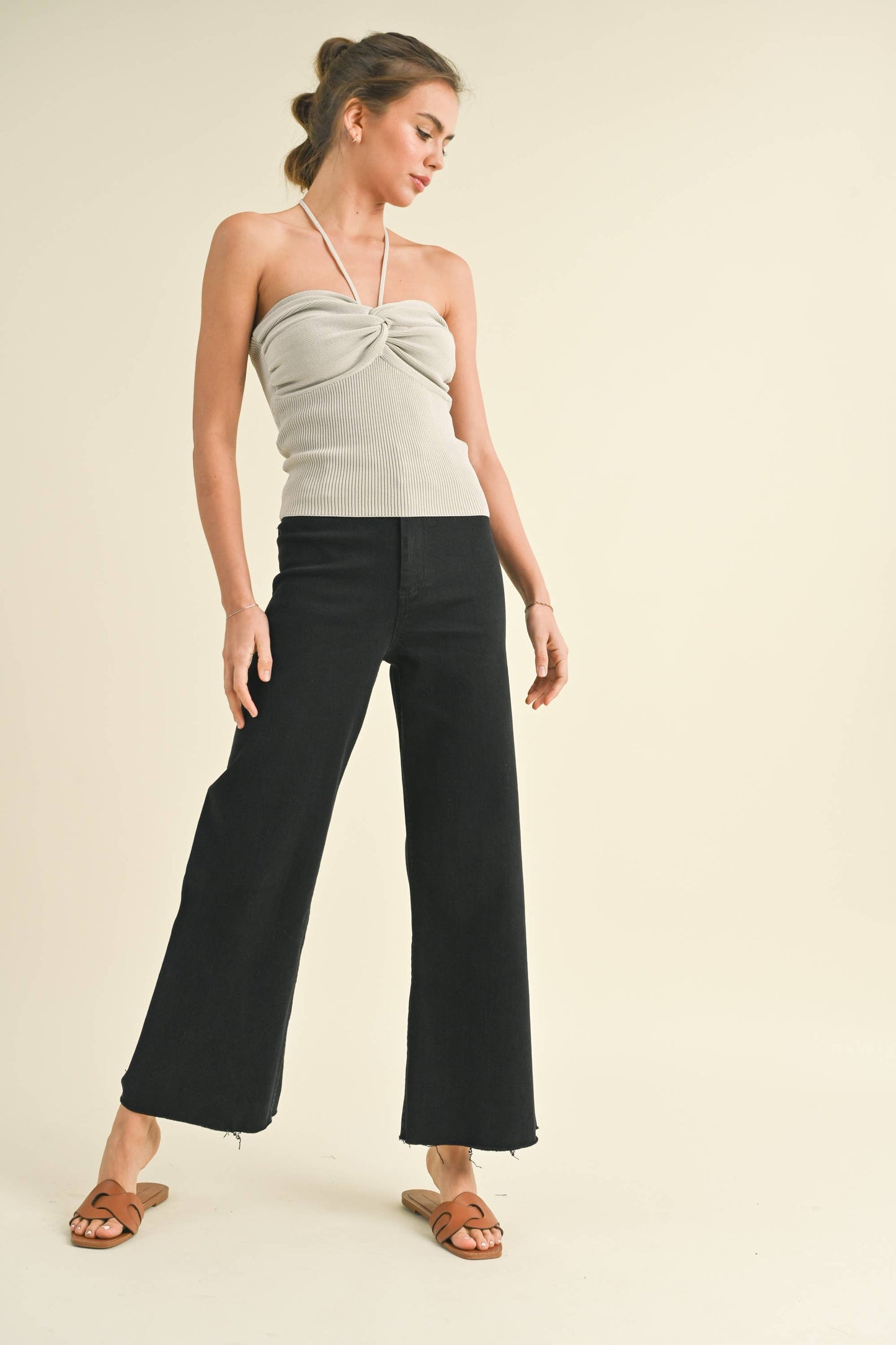 Straight Wide Leg Pants