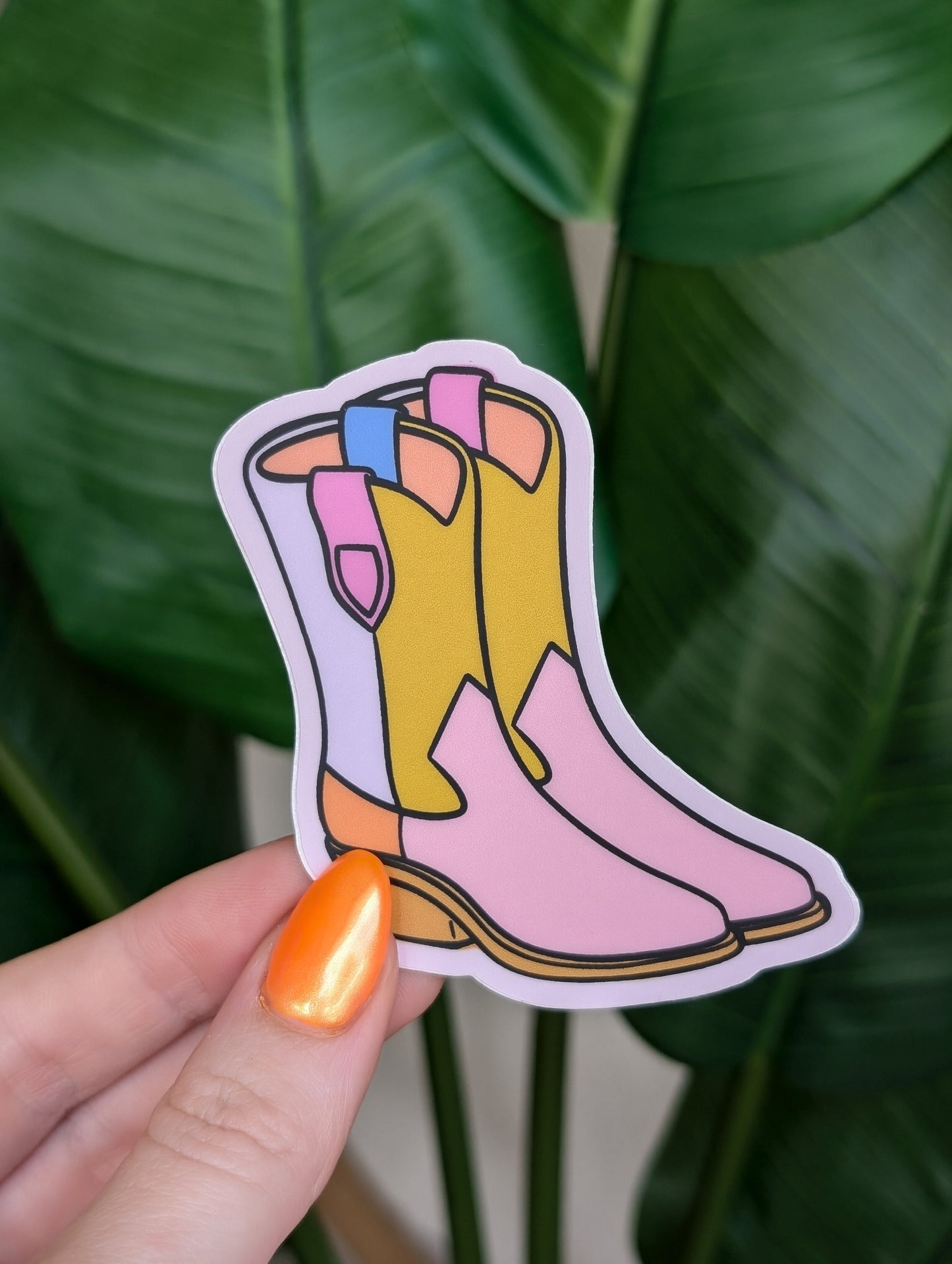 Colorblock Boot Sticker