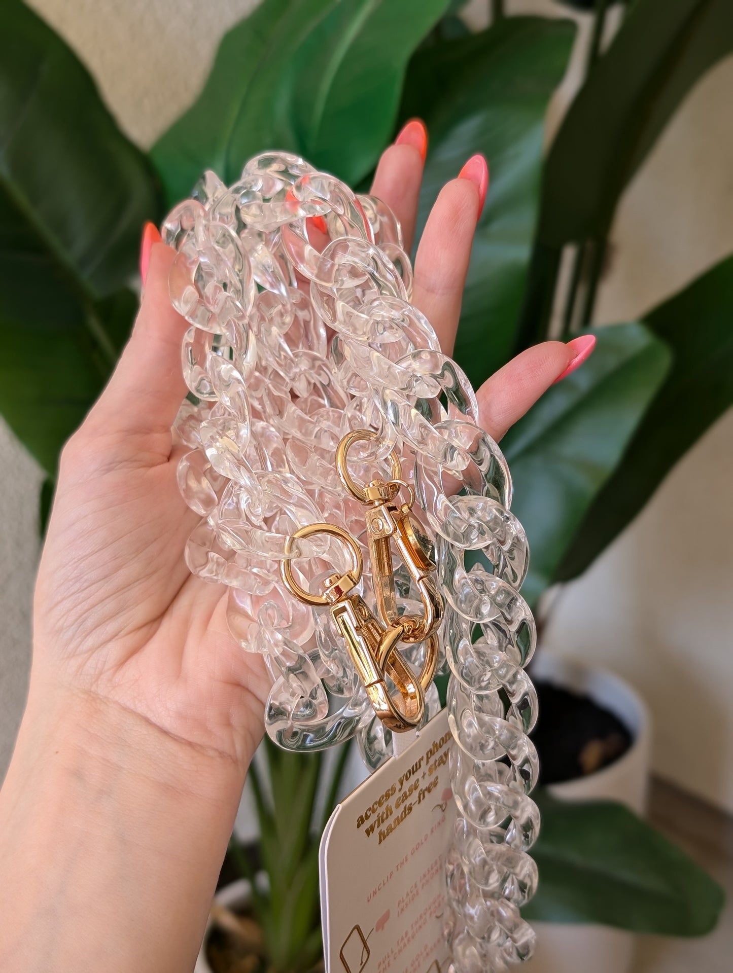 Clear Phone Crossbody Chain