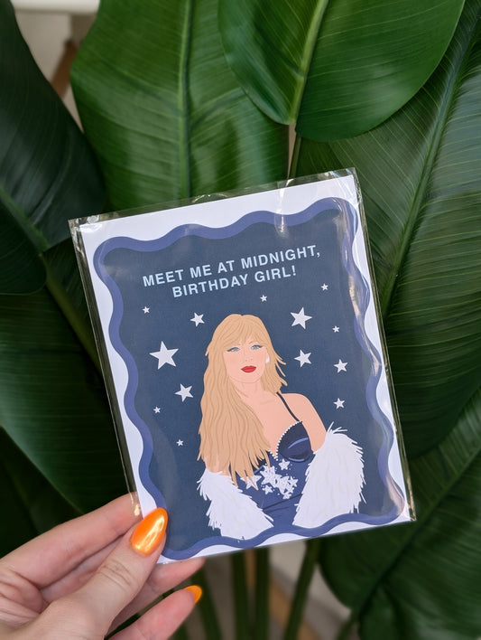 Wavy Die Cut TS Midnights Notecard