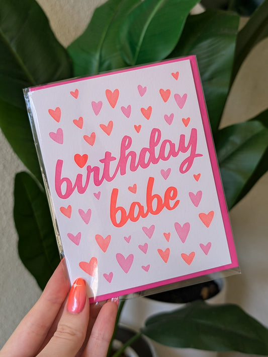 Birthday Babe Greeting Card