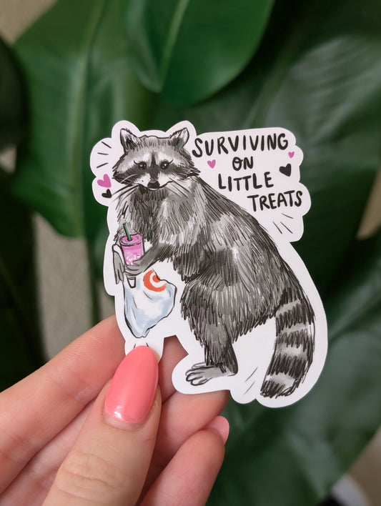 Little Treats Raccoon Sticker