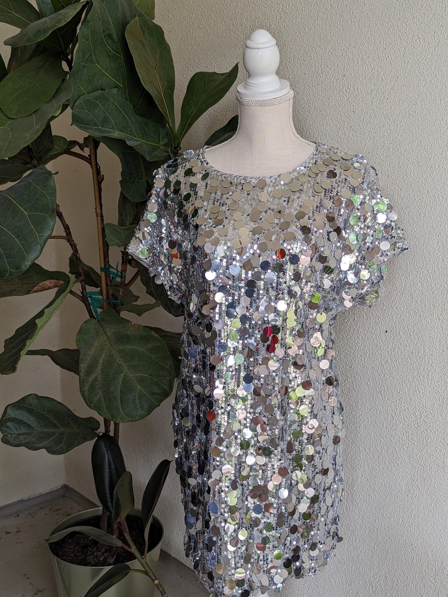 Silver Sequin Dress